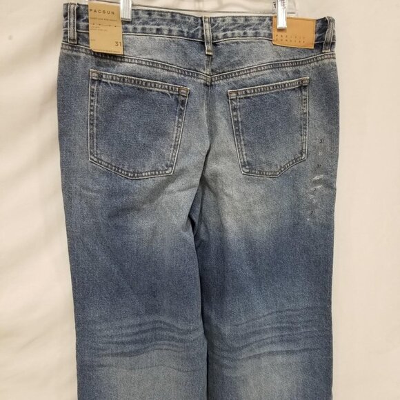 PacSun Casey Low Rise Baggy Jeans – NWT Women’s Size 31 Medium Wash Y2K Wide Leg - Picture 5 of 13